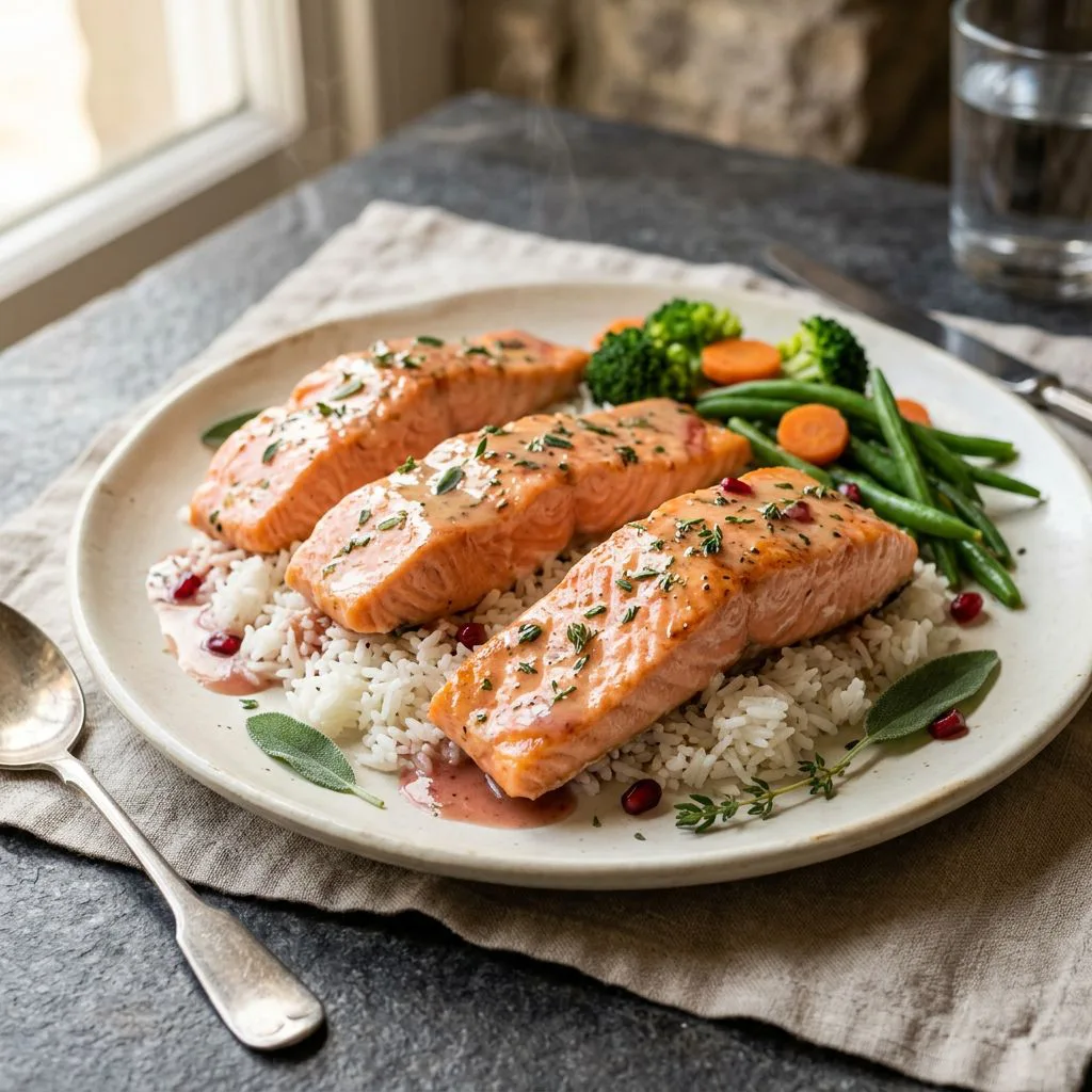 Poached Salmon Nicoise