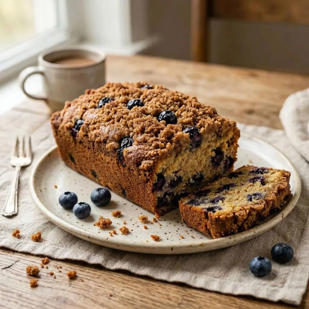 Gluten Free Blueberry Crumble Loaf