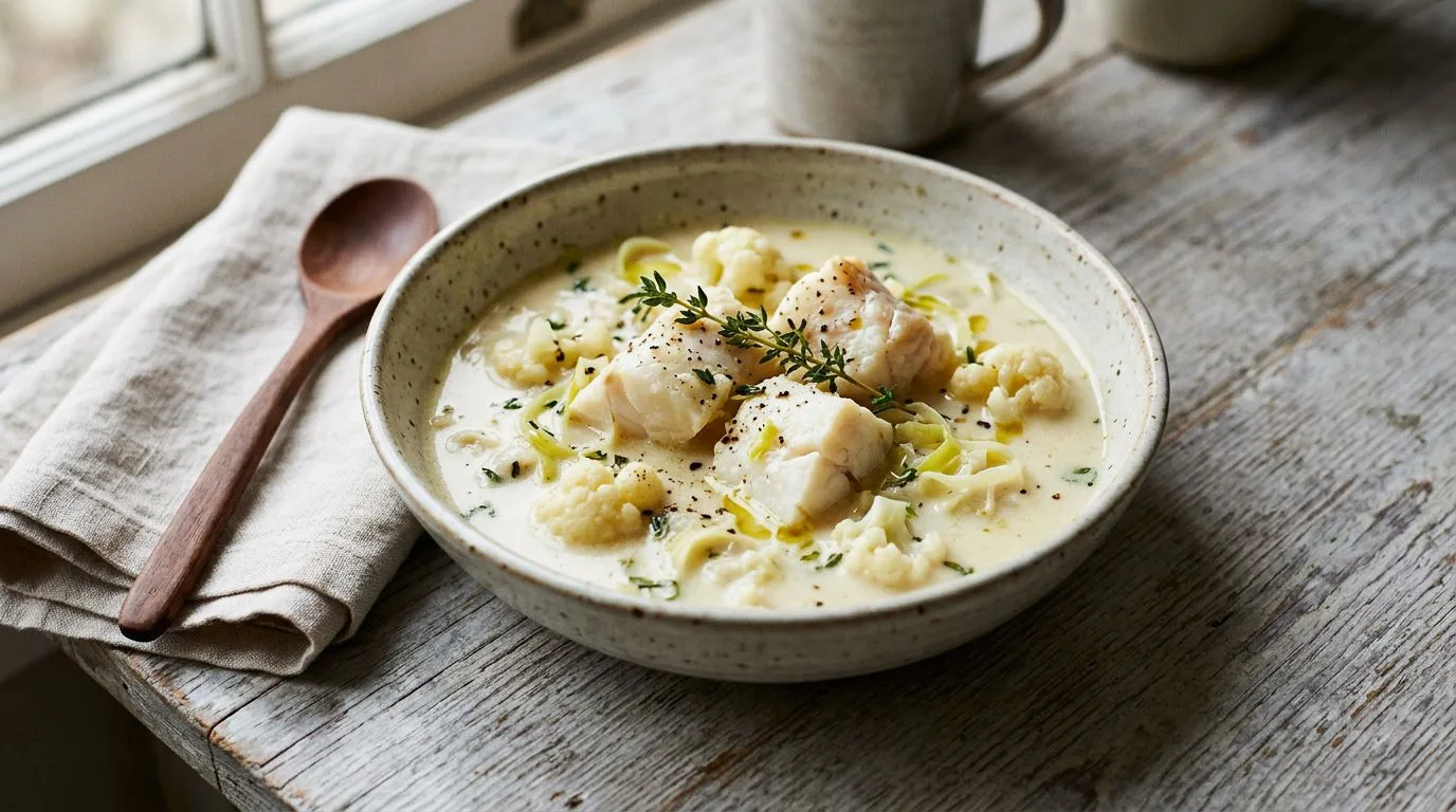 Rice Milk Fish Chowder