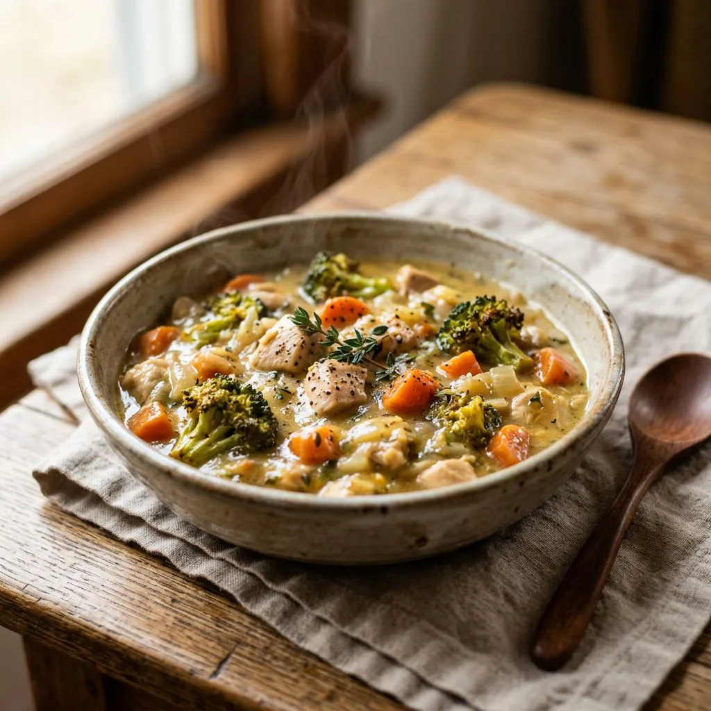 Crustless Chicken Pot Pie